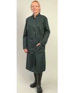 Ladies' veterinary coats green with press studs